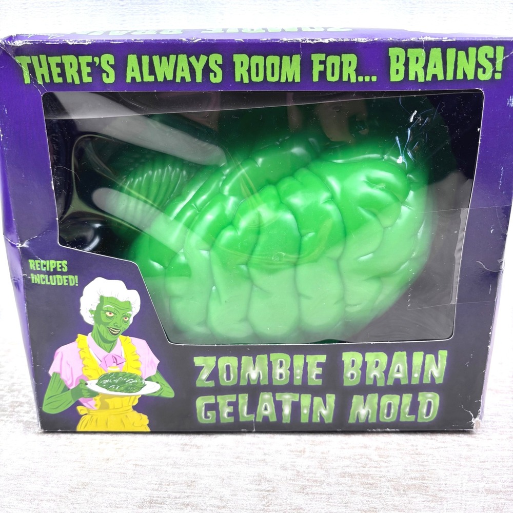 Zombie Brain Gelatin Mold Green with Box Recipes 2009